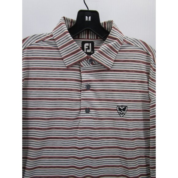FootJoy Polo Shirt XL FJ Golf Pullover Rugby Striped Logo Stretch - Picture 2 of 11